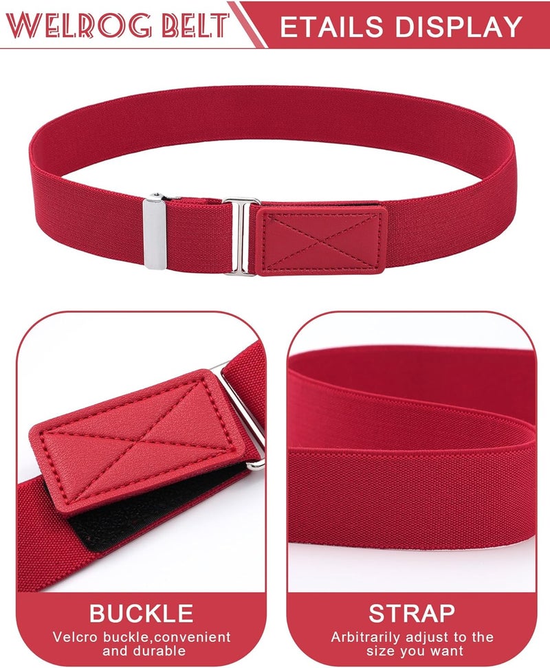 WELROG Kids Belts for Boys - Velcro Buckle Toddler Belt Elastic Adjustable Belt for Boys Girls - Image 3